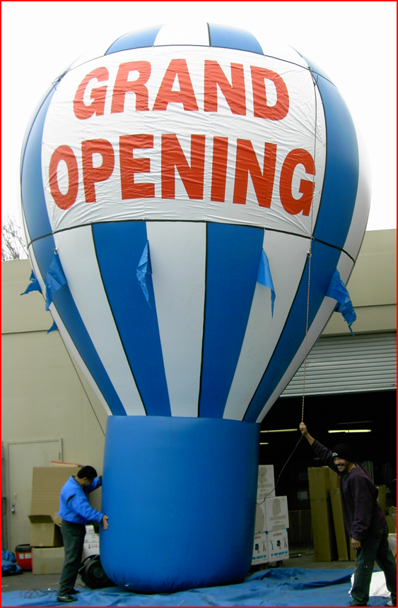 Blue and White Grand Opening Inflatable Advertising Balloon
