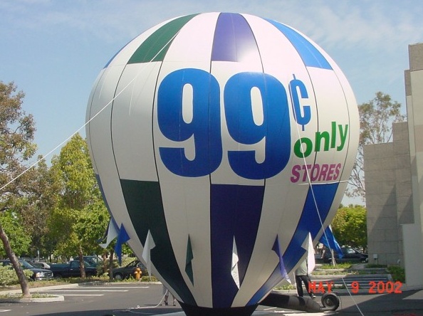 Blue White Green Rooftop Ad C Only Stores Balloon