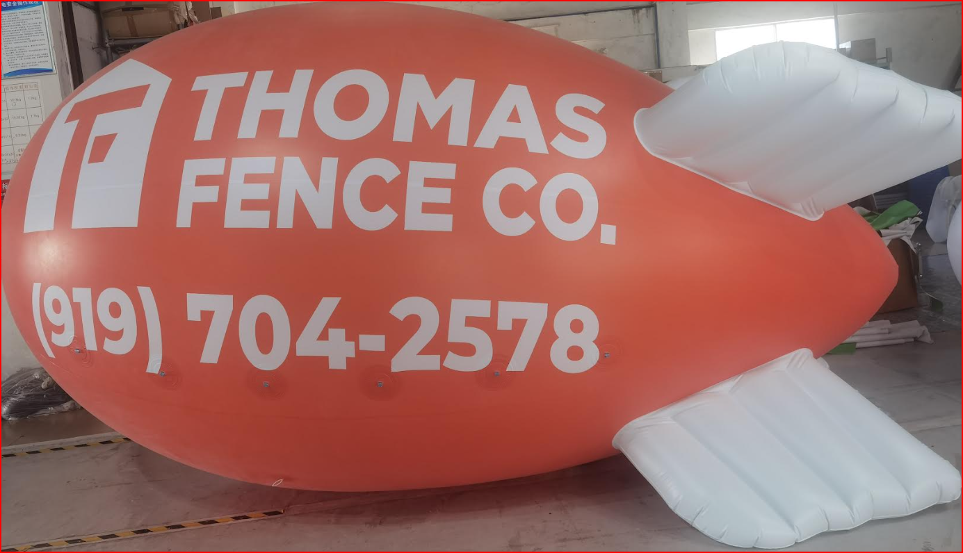 Fence Company Advertising Helium Blimp