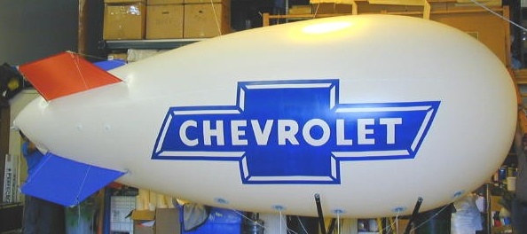 White Advertising Chevrolate Blimp