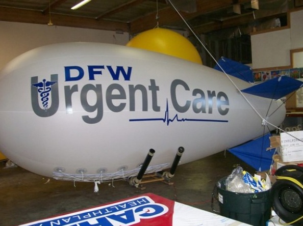 White Advertising Dfw Urgent Care Blimp
