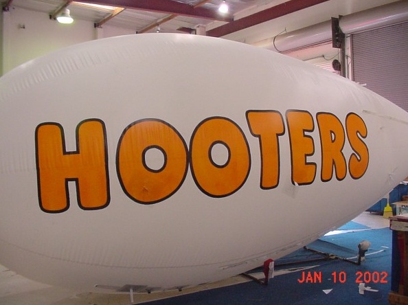 White Advertising Hoot Blimp