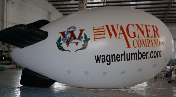 White Advertising Wagener Companies Blimp