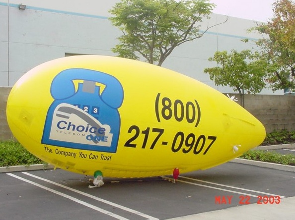 Yellow Advertising Choice One Blimp