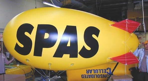Yellow Advertising Spas Blimp