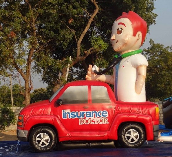 Black Red Custom Insurance Doctor Inflatable