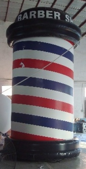 Black White Purple Red Custom Barber Inflatable