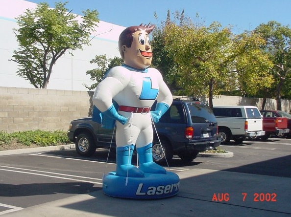 Blue White Brown Custom Laserman Inflatable