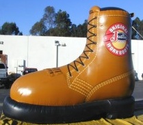 Brown Yellow Custom Original Workboots Inflatable