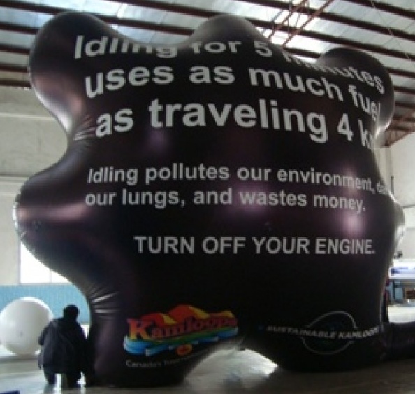 Dark Brown Custom Idling Pollutes Inflatable