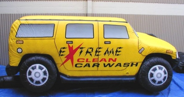 Yellow Custom Extreme Clean Carwash Inflatable