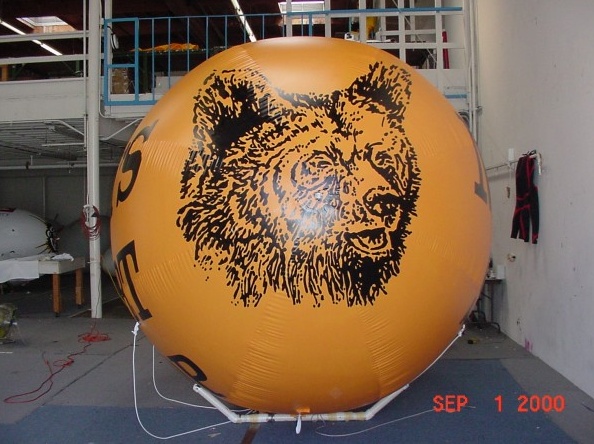 Orange Black Helium Sphere
