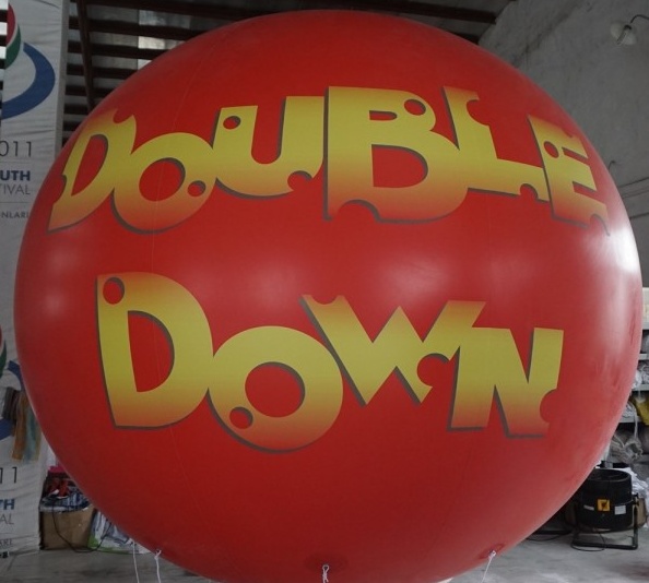 Red Yellow Helium Double Down Sphere