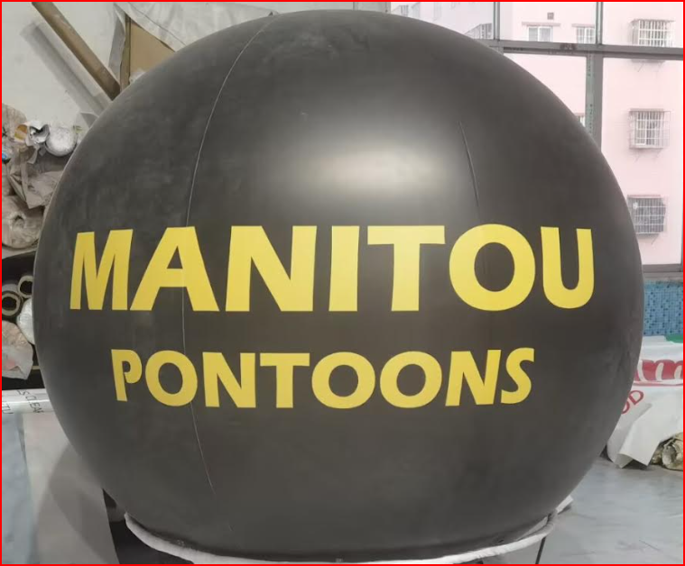 Black and Yellow Pontoon Brand Helium Sphere