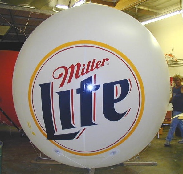 White Black Helium Miller Lite Sphere