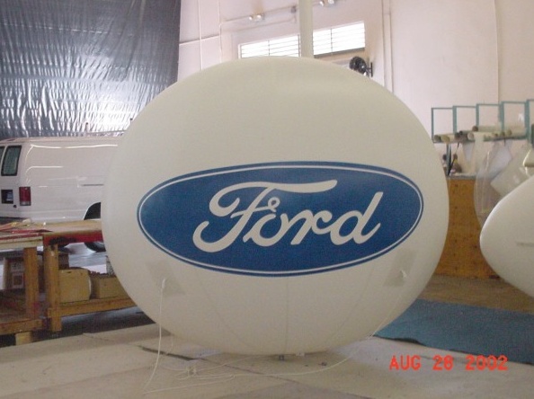 White Blue Helium Ford Sphere