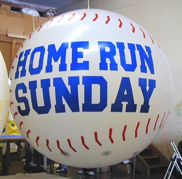 White Blue Helium Home Run Sunday Sphere