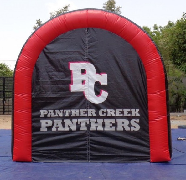 Black Red Football Panther Creek Panthers Tunnel