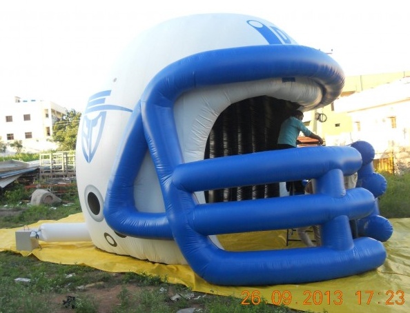 Blue White Football Tunnel