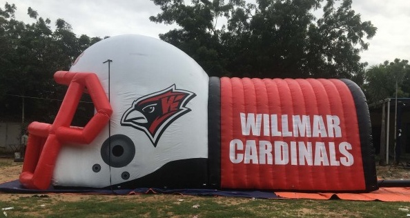 White Red Football Willimar Cardinals Tunnel